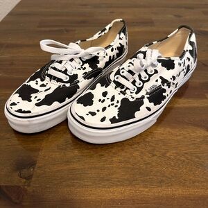 Custom Authentic Vans Cow Print-Size 8.5